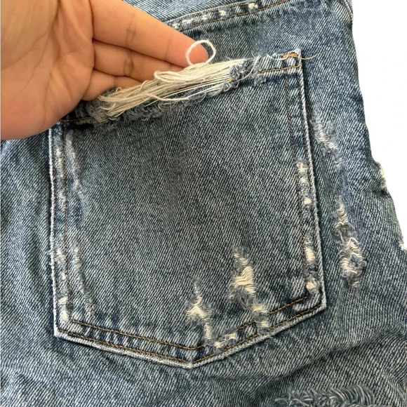 Agolde Dee Distressed Women’s Denim Shorts- Size 25 - Picture 6 of 8